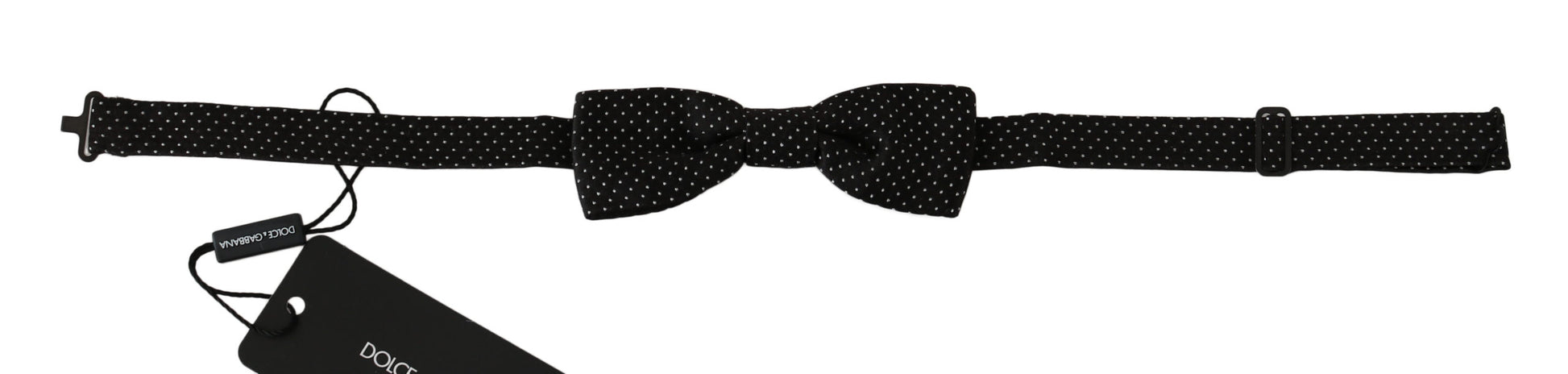 Dolce & Gabbana Elegant Black Polka Dot Silk Bow Tie - KALAJ