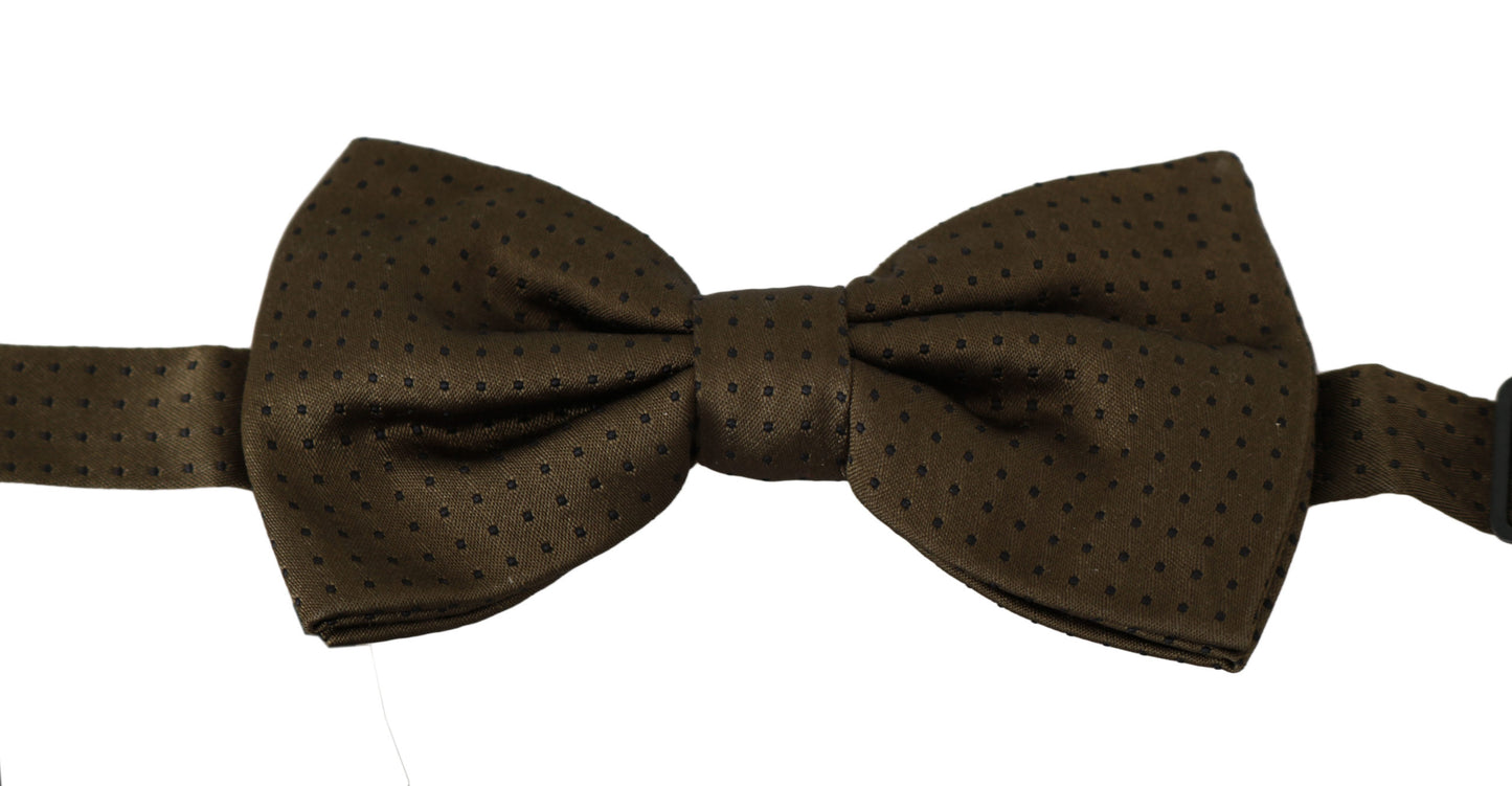 Dolce & Gabbana Elegant Silk Polka Dot Bow Tie - KALAJ