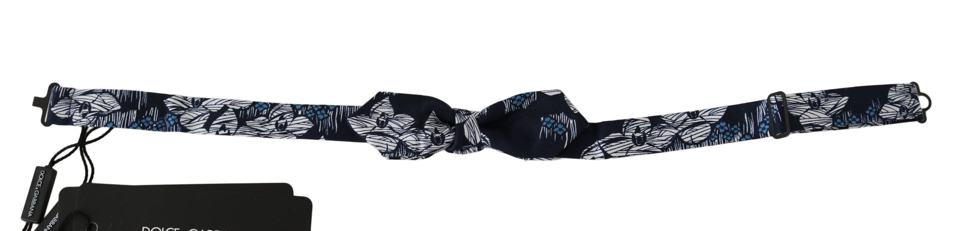 Dolce & Gabbana Elegant Navy Silk Bow Tie - KALAJ