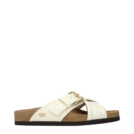 Valentino Garavani Beige Leather Slippers