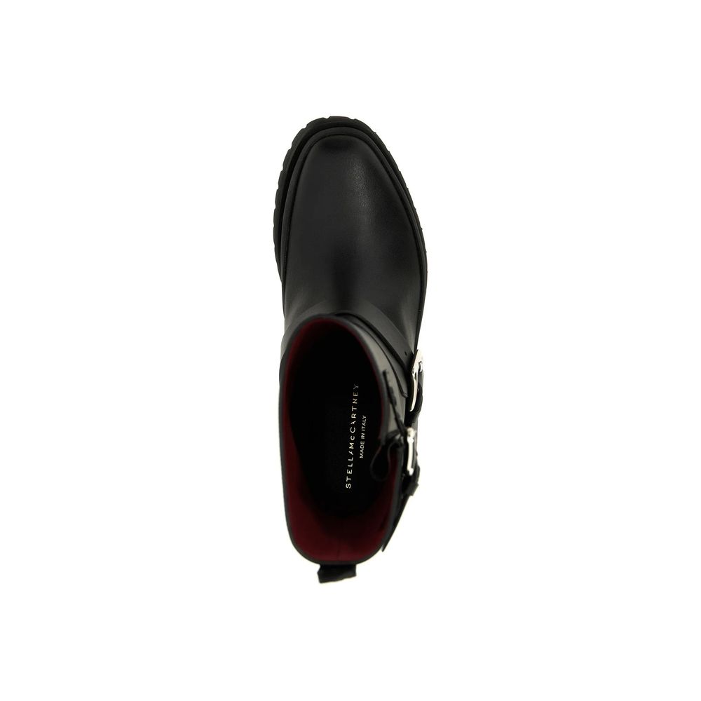Stella McCartney Black Polyester Lace-Up Boots