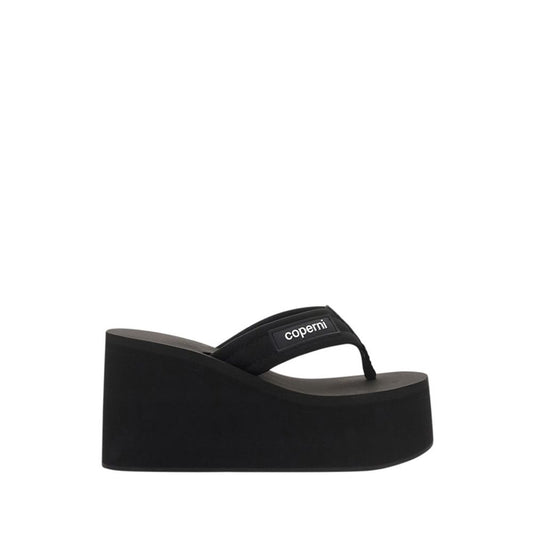 Coperni Black Polyester Platform Sandals