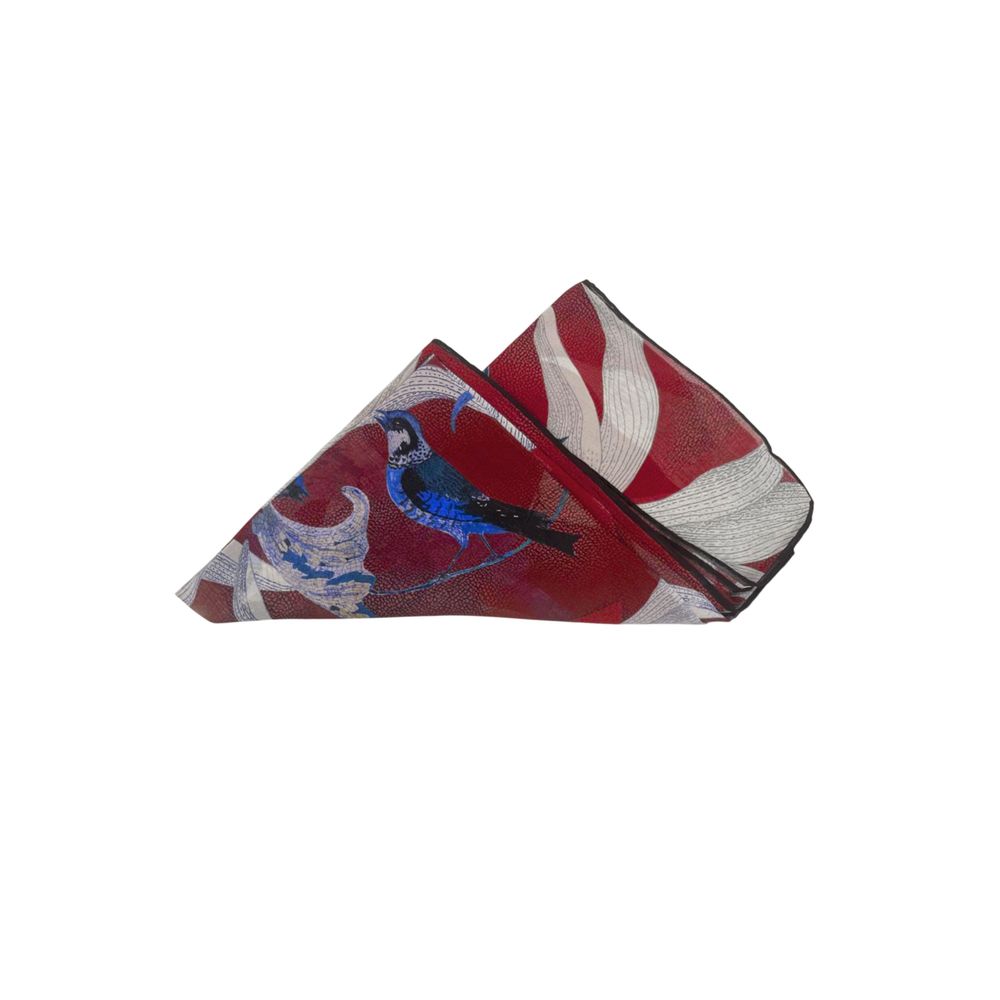 Borbonese Red Silk Women Scarf