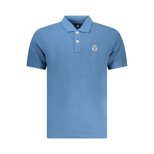 North Sails Blue Cotton Men Polo Shirt