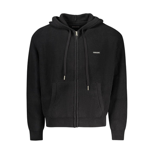 Guess Jeans Black Organic Cotton Men's Cardigan