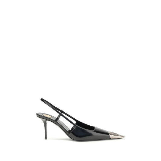 Saint Laurent Black Leather High Heel Pumps