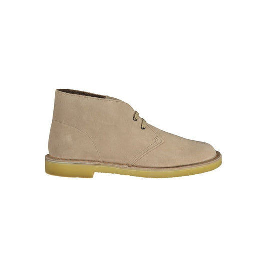 Clarks Beige Leather Mens Boot