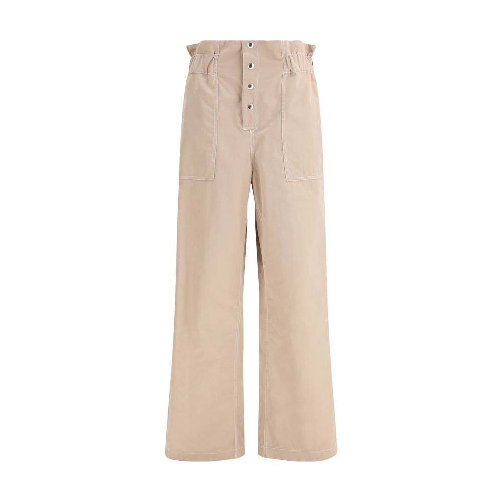 Marni Beige Cotton Casual Pants