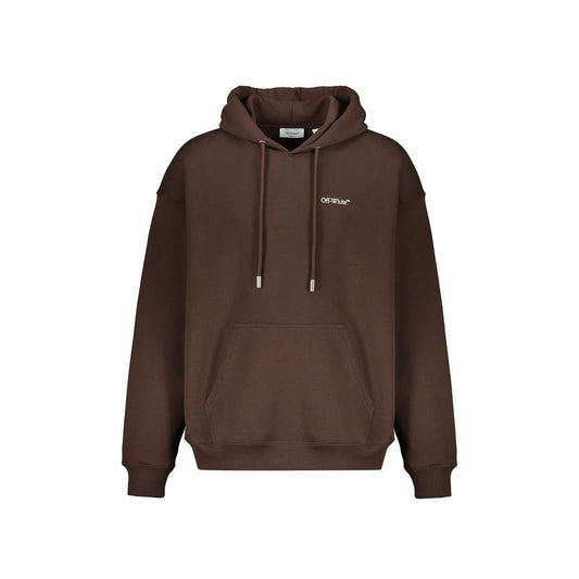 Off-White Brown Cotton Sweatshirt