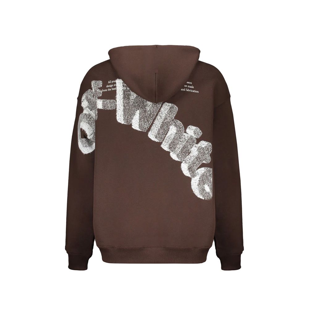 Off-White Brown Cotton Sweatshirt