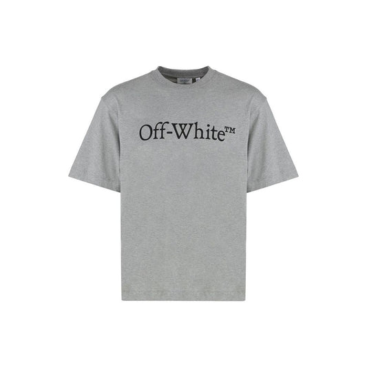 Off-White Gray Cotton T-Shirt