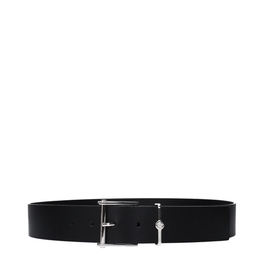 Versace Black Leather Regular Belt
