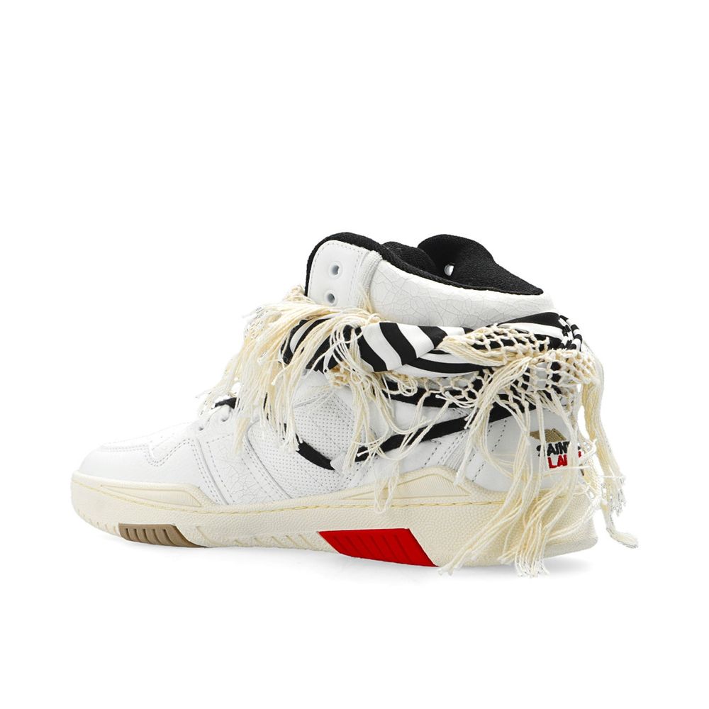 Saint Laurent White Calfskin High Top Sneakers