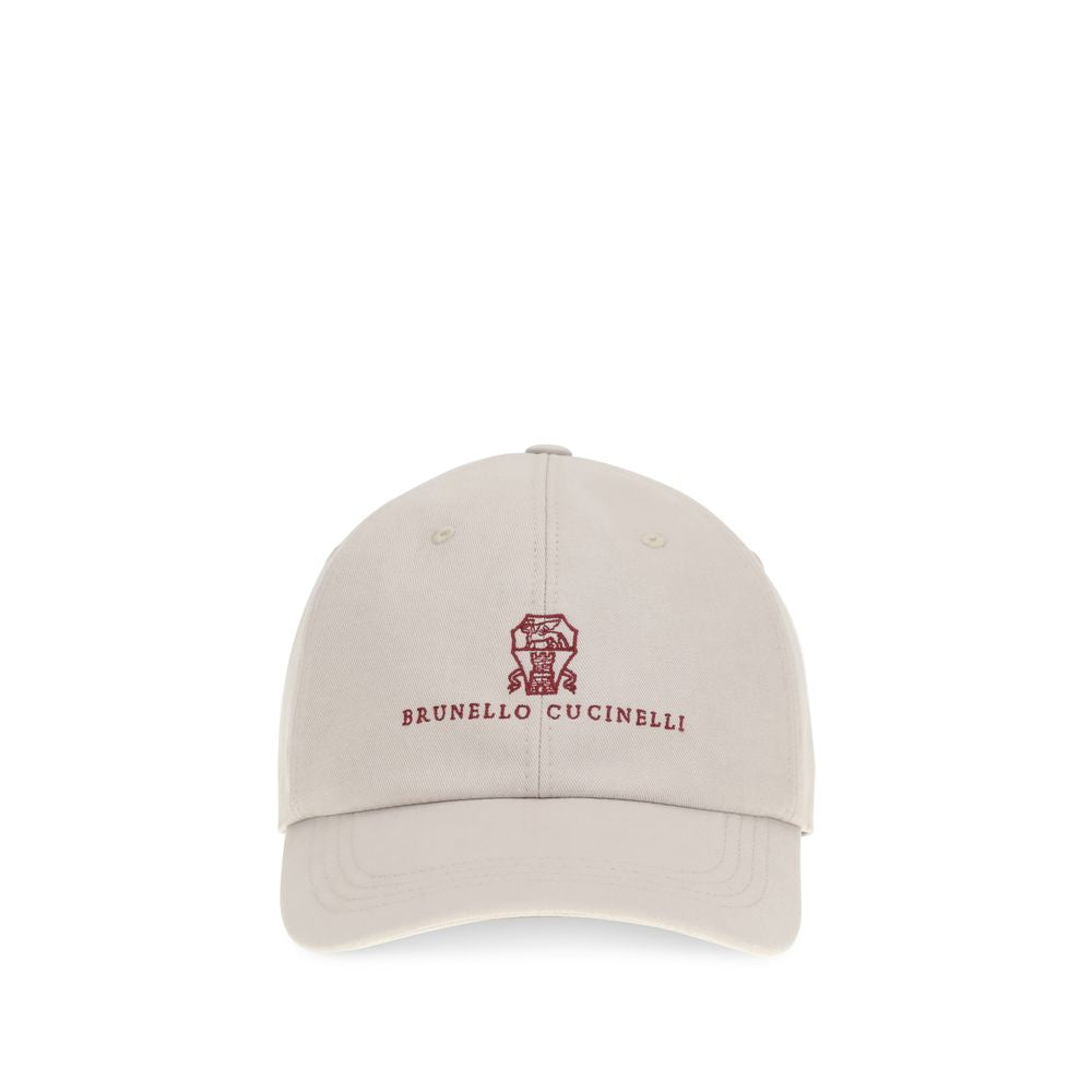 Brunello Cucinelli White Cotton Cap (Baseball Hat)