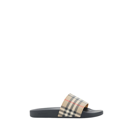 Burberry Brown Rubber Flat Sandals
