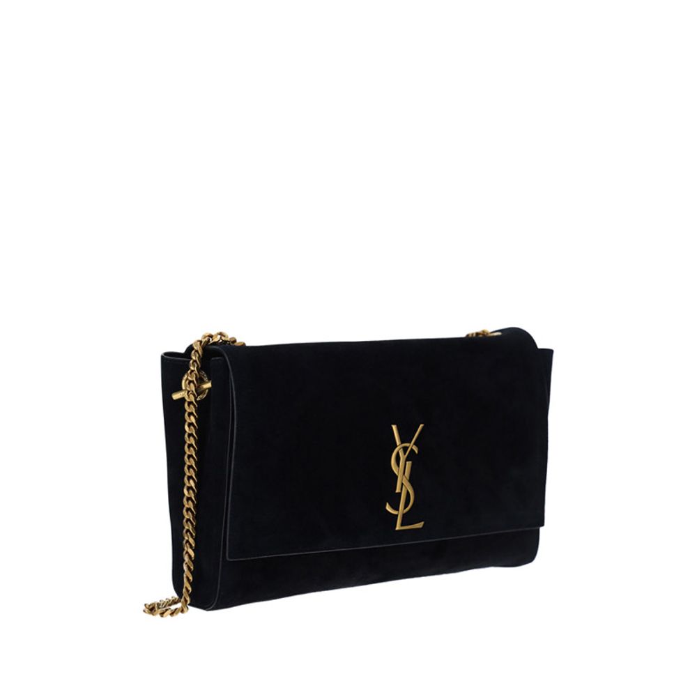 Saint Laurent Black Calf Leather Bos Taurus Shoulder Bag