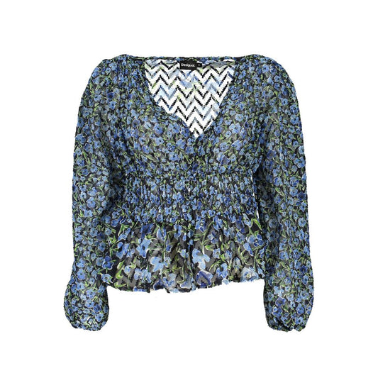 Desigual Blue Polyester Women Blouse