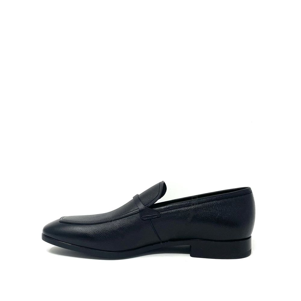 Salvatore Ferragamo Black Calfskin Slip-On Loafers