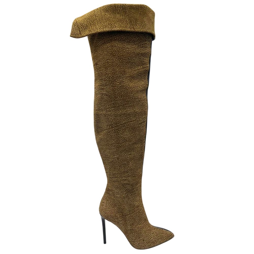 Borbonese Beige Leather Women Boot