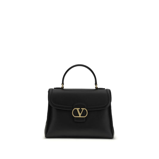 Valentino Garavani Black Calf Leather Bos Taurus Shoulder Bag