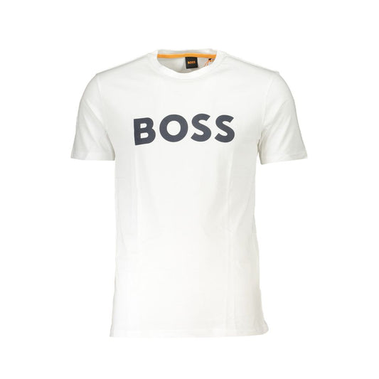 Hugo Boss White Cotton Men T-Shirt