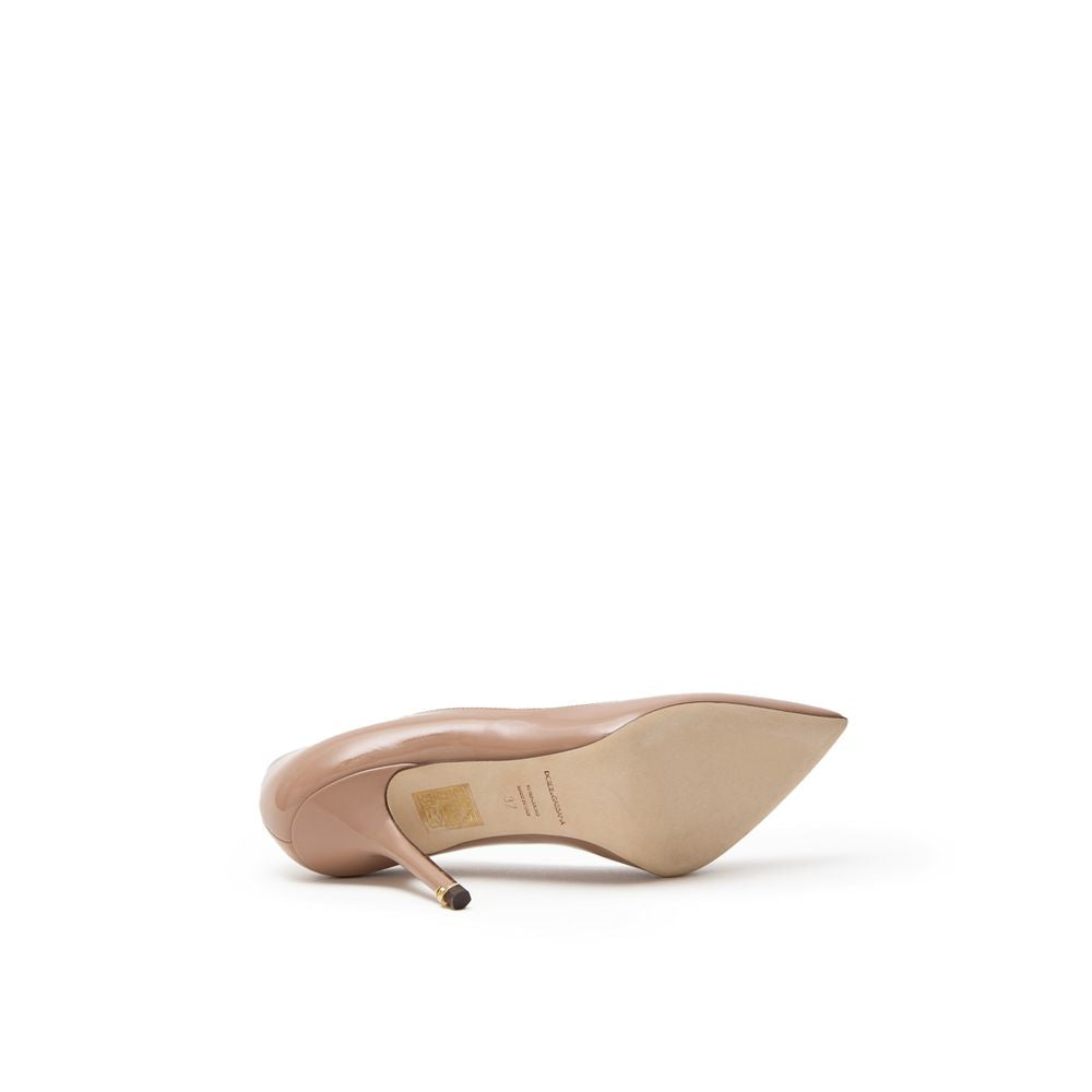 Dolce & Gabbana Pink Leather Slippers