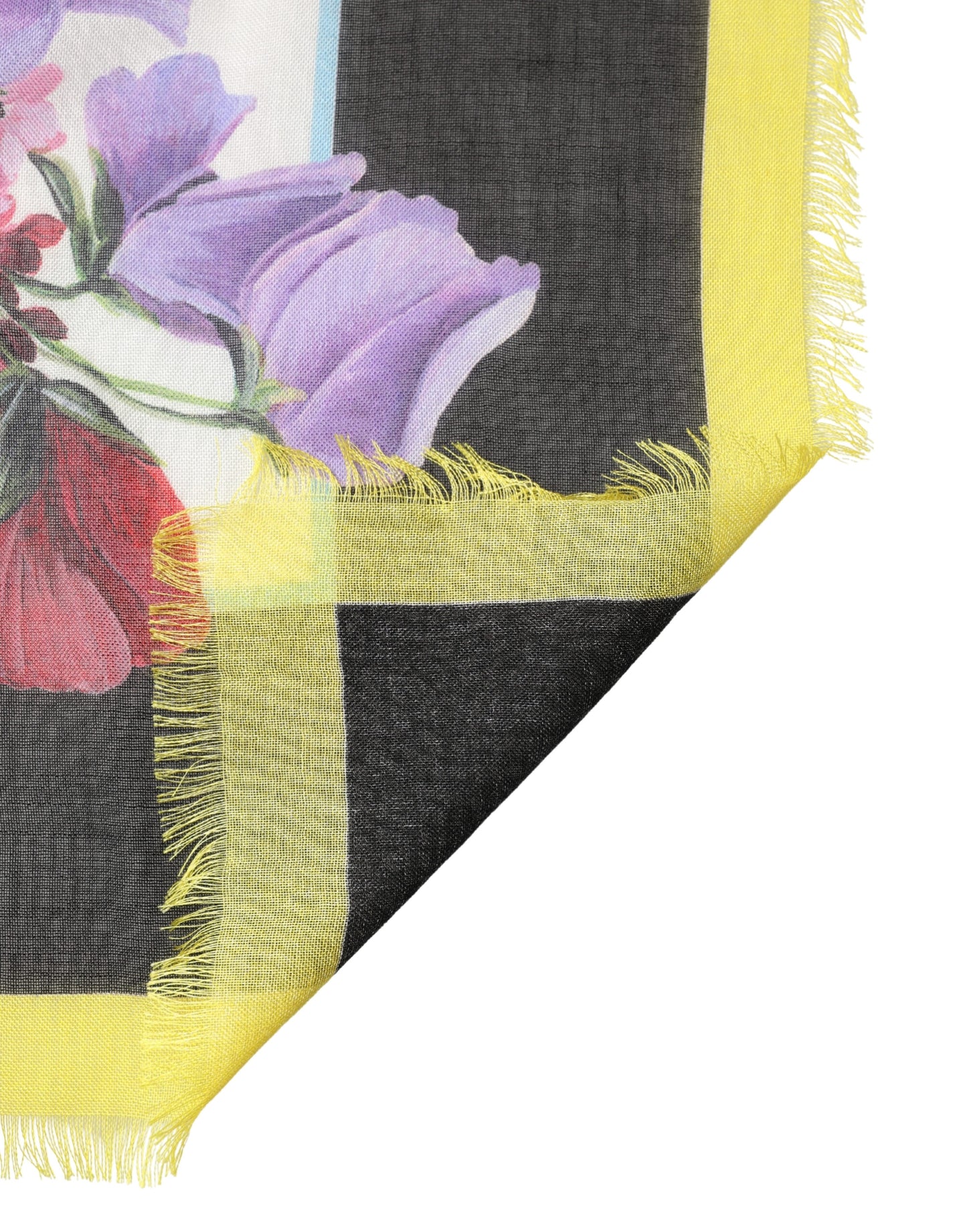 Dolce & Gabbana Multicolor Floral Print Square Stole 135cm x 130cm Scarf