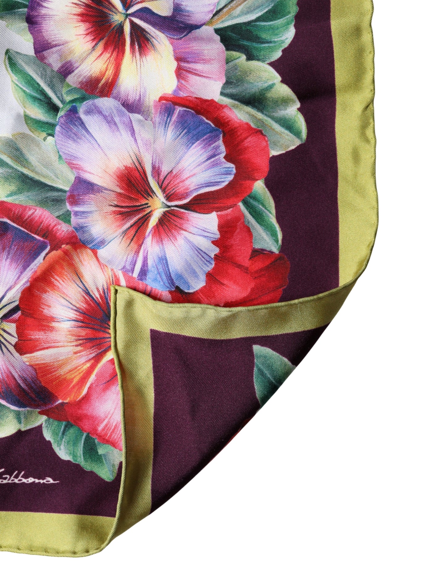 Dolce & Gabbana Multicolor Floral Silk Square Foulard 89cm x 87cm Scarf