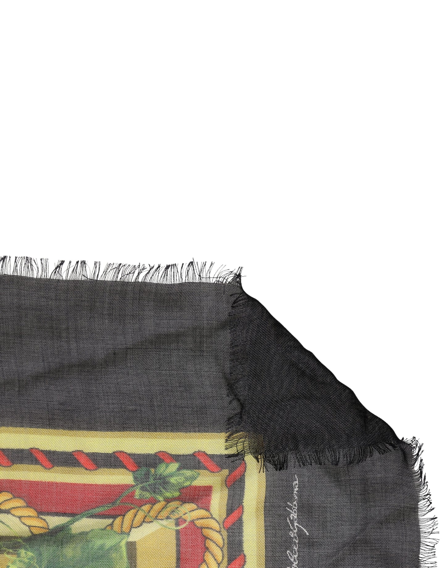 Dolce & Gabbana Multicolor Pumpkin Cashmere Stole 137cm x 133cm  Scarf