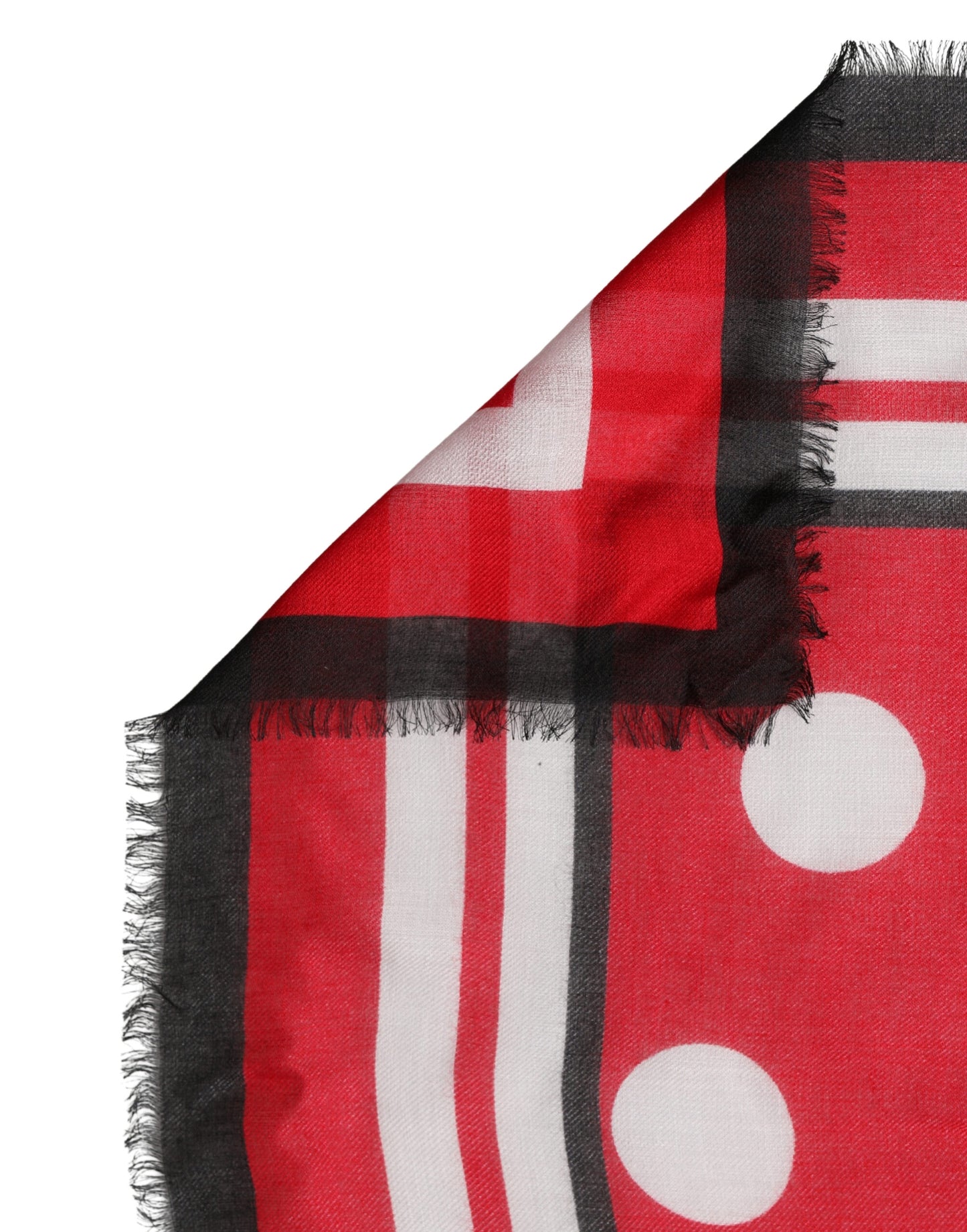 Dolce & Gabbana Red Polka Dot Print Square Stole 137cm x 134.5cm  Scarf