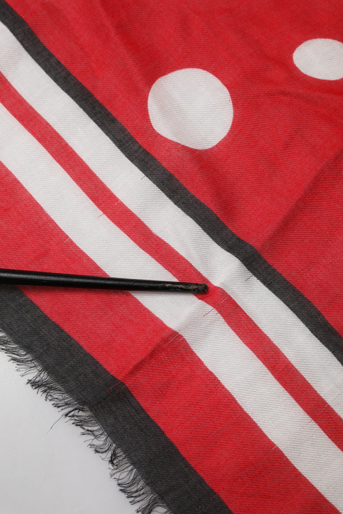 Dolce & Gabbana Red Polka Dot Print Square Stole 137cm x 134.5cm  Scarf