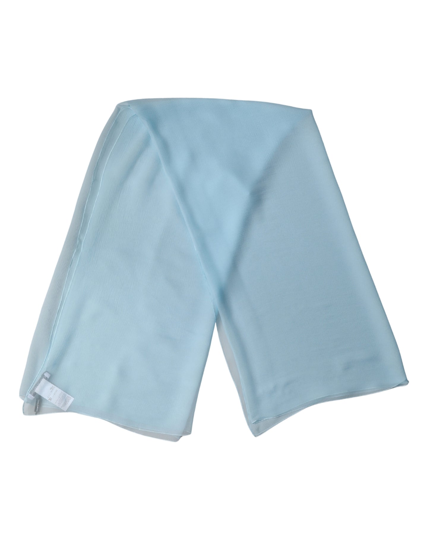 Dolce & Gabbana Light Blue Silk Neck Wrap Foulard 135.5cm x 131.5cm Scarf