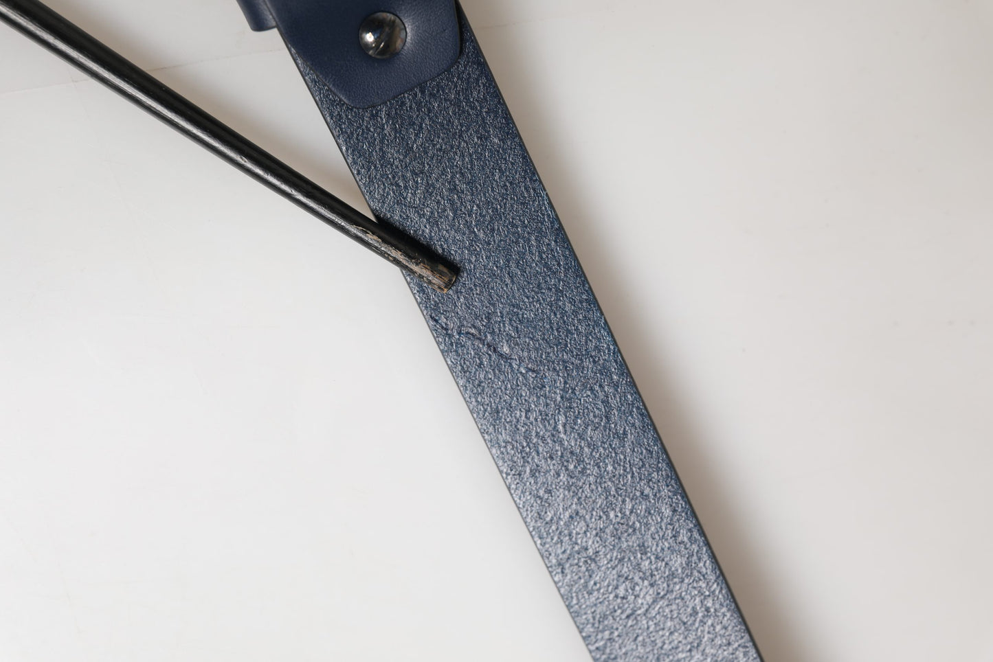 Dolce & Gabbana Blue Calf Leather Logo Metal Buckle Belt