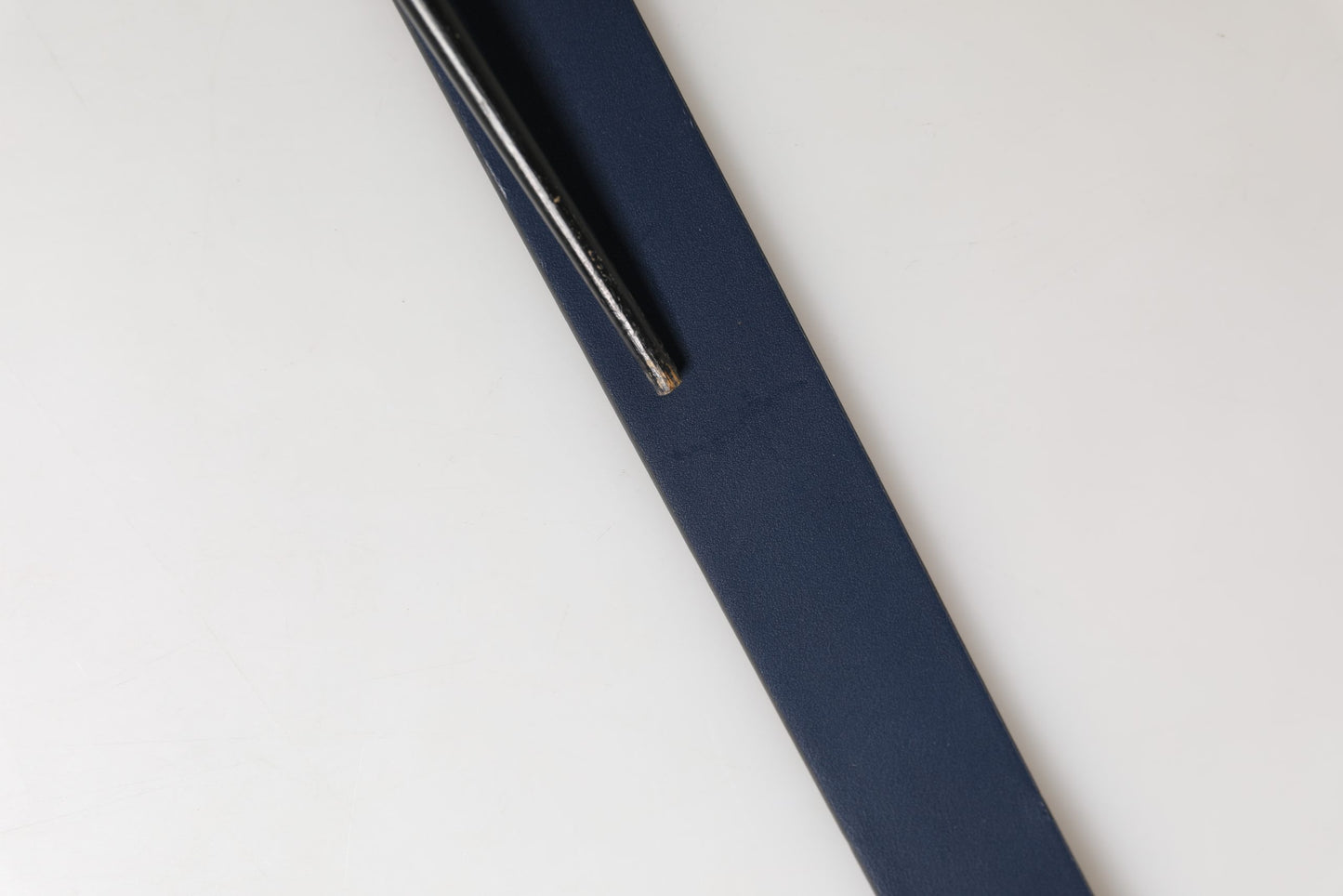 Dolce & Gabbana Blue Calfskin Leather Logo Metal Buckle Belt