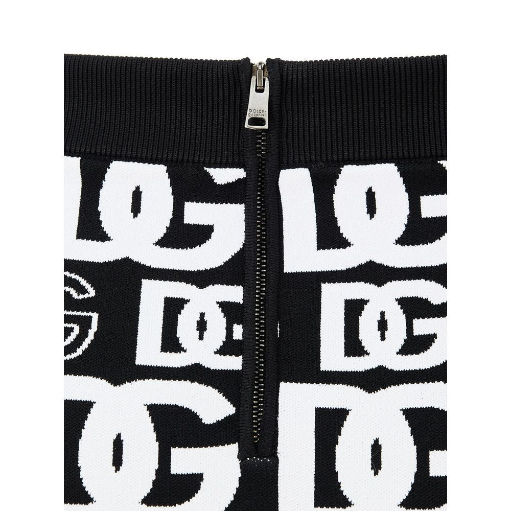 Dolce & Gabbana Black Cotton Mini Skirt