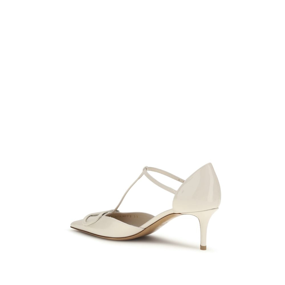 Valentino Garavani Black Calf Leather Bos Taurus High Heel Pumps