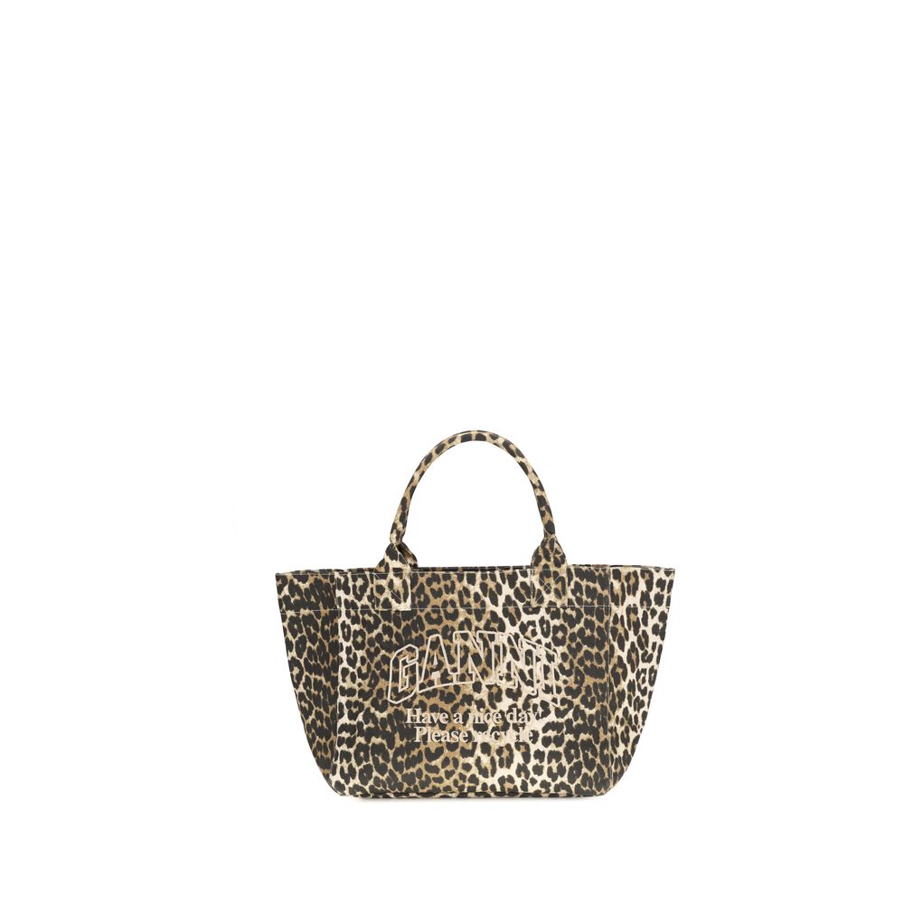 Ganni Multicolor Recycled Cotton Shoulder Bag