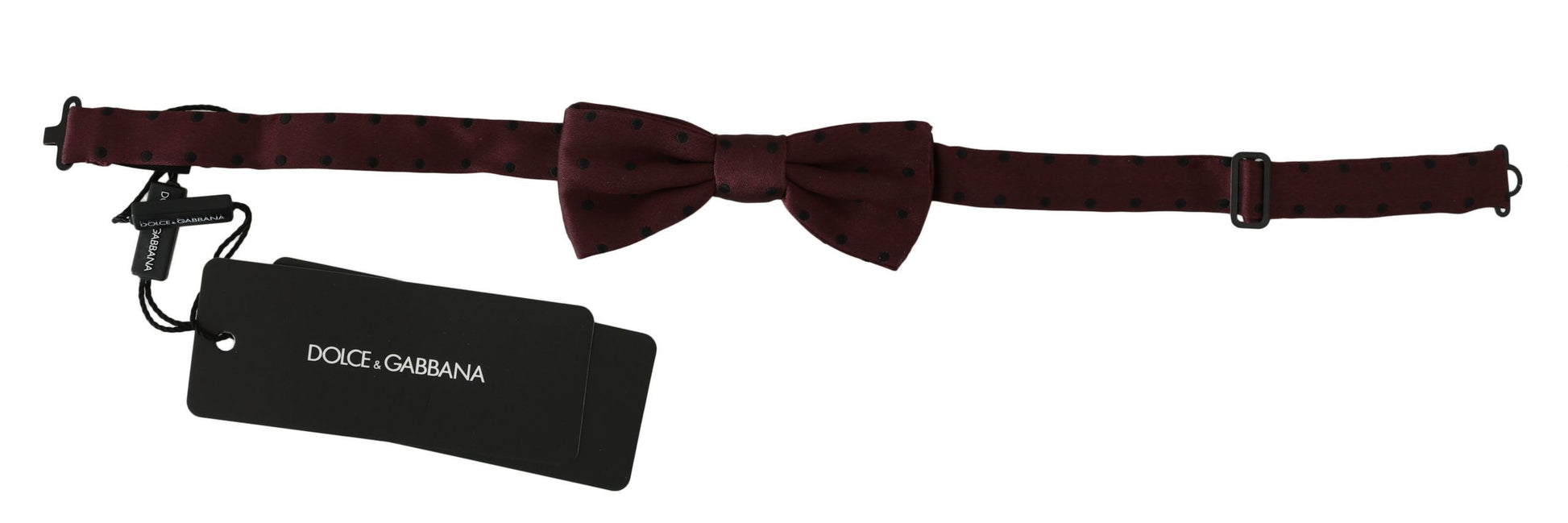 Dolce & Gabbana Elegant Silk Purple Dotted Bow Tie - KALAJ