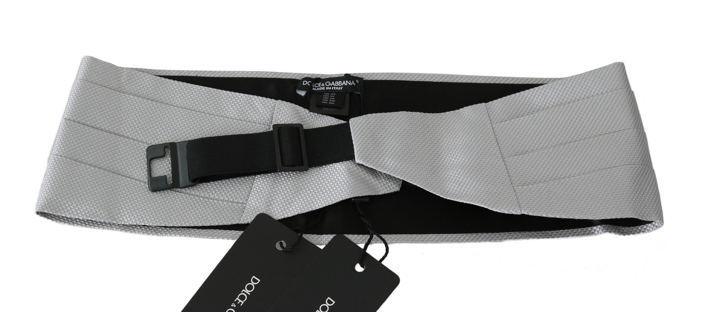 Dolce & Gabbana Elegant Silk Gray Cummerbund - KALAJ