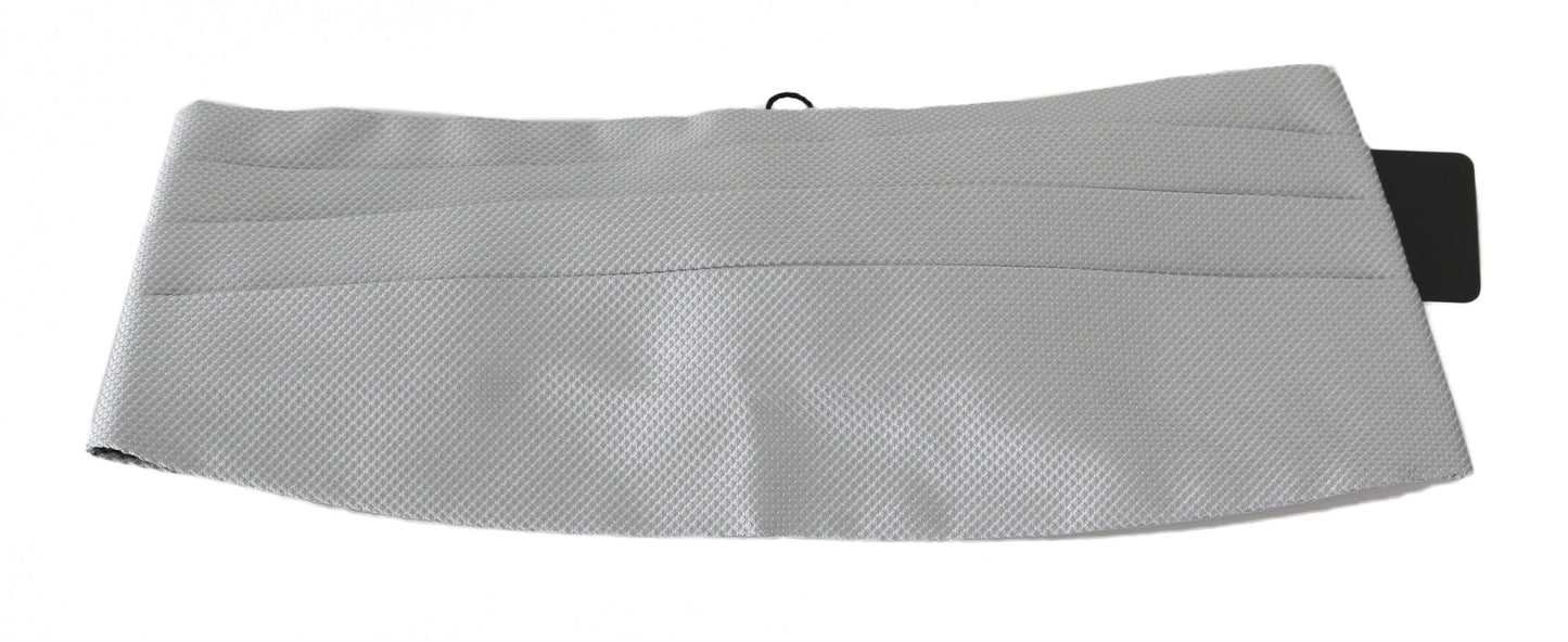 Dolce & Gabbana Elegant Silk Gray Cummerbund - KALAJ