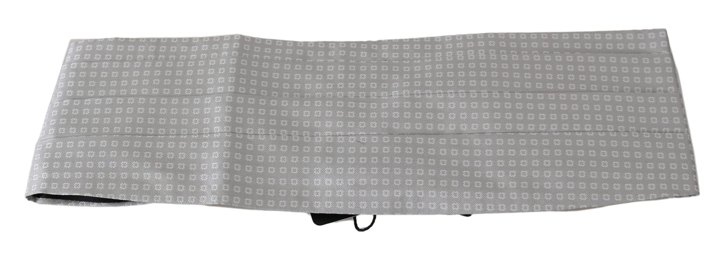 Dolce & Gabbana Elegant Gray Silk Cummerbund - KALAJ