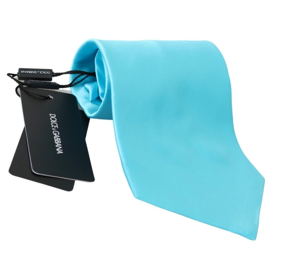 Dolce & Gabbana Stunning Light Blue Silk Men's Tie - KALAJ