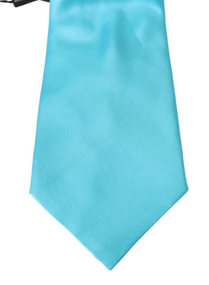 Dolce & Gabbana Stunning Light Blue Silk Men's Tie - KALAJ