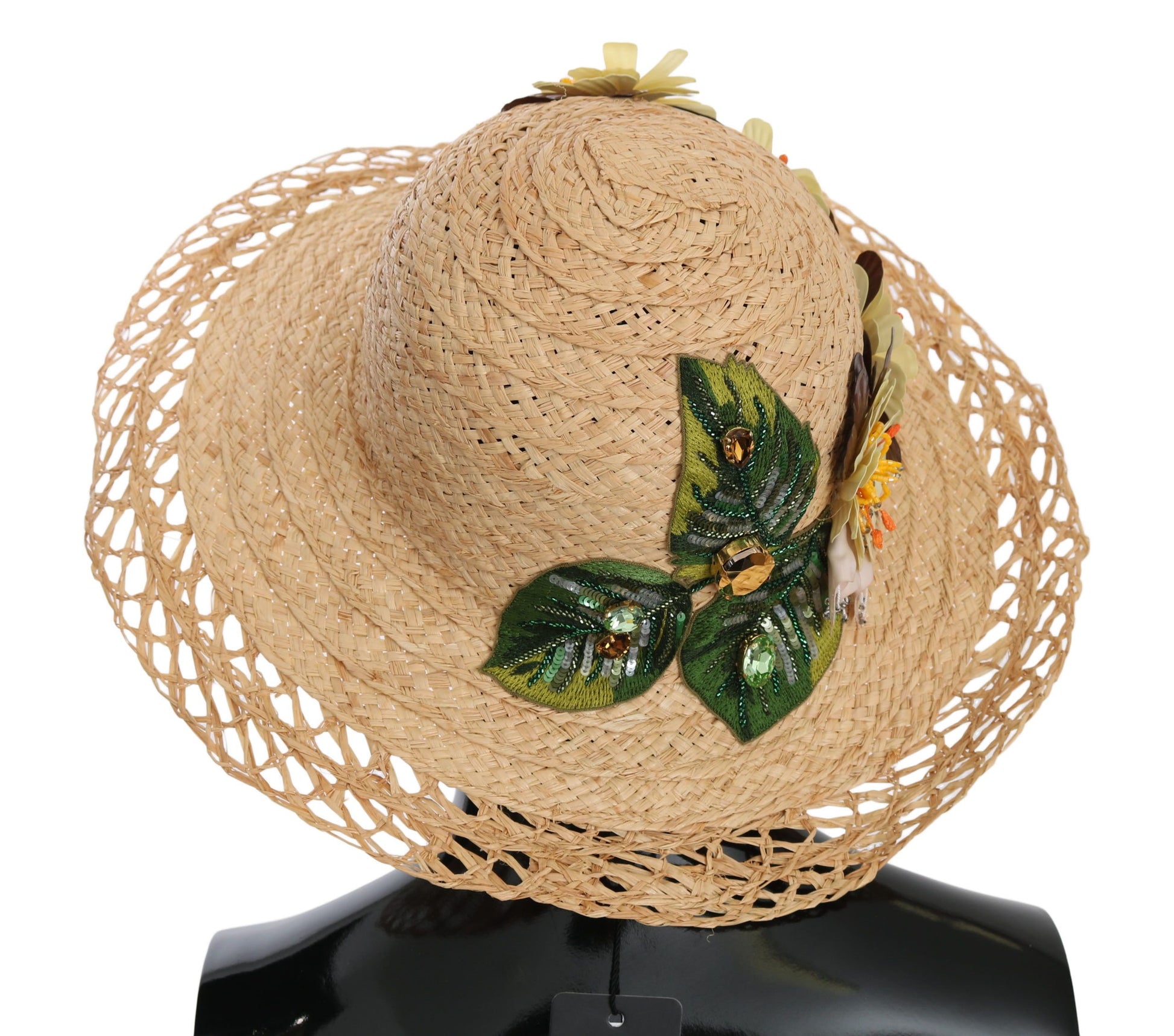 Dolce & Gabbana Elegant Beige Floral Bucket Hat - KALAJ