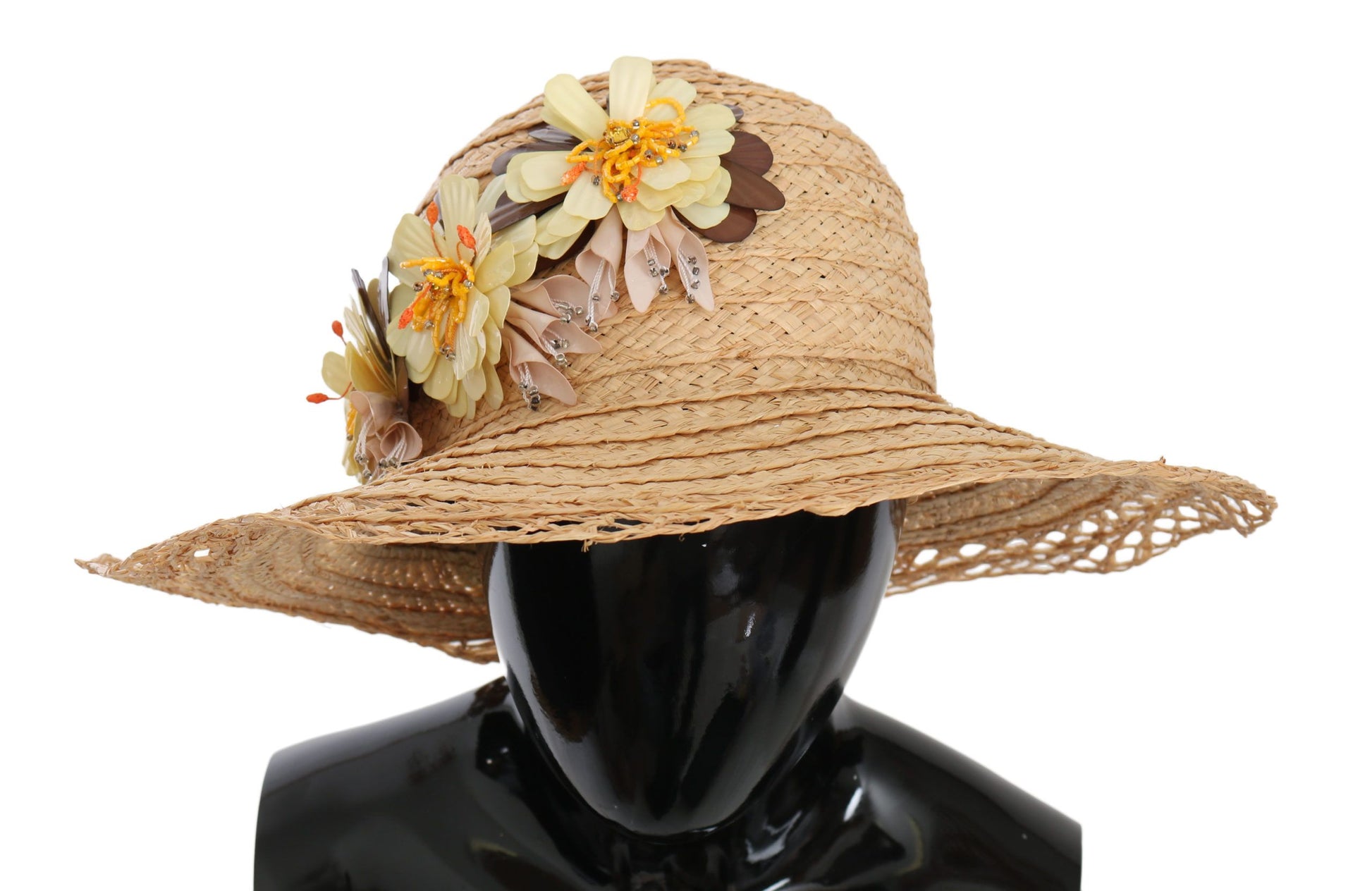 Dolce & Gabbana Elegant Beige Floral Bucket Hat - KALAJ