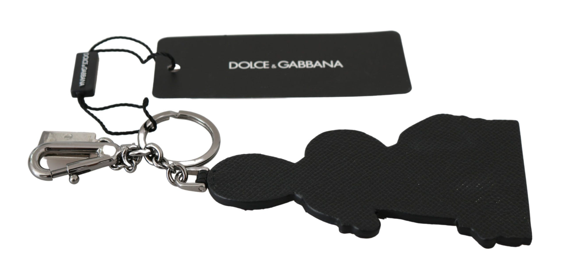 Dolce & Gabbana Elegant Trio-Tone Leather Keychain - KALAJ