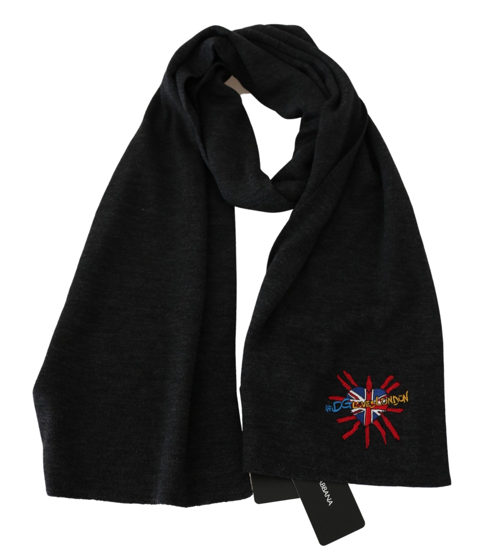 Dolce & Gabbana Chic Woolen Embroidered Men's Scarf - KALAJ