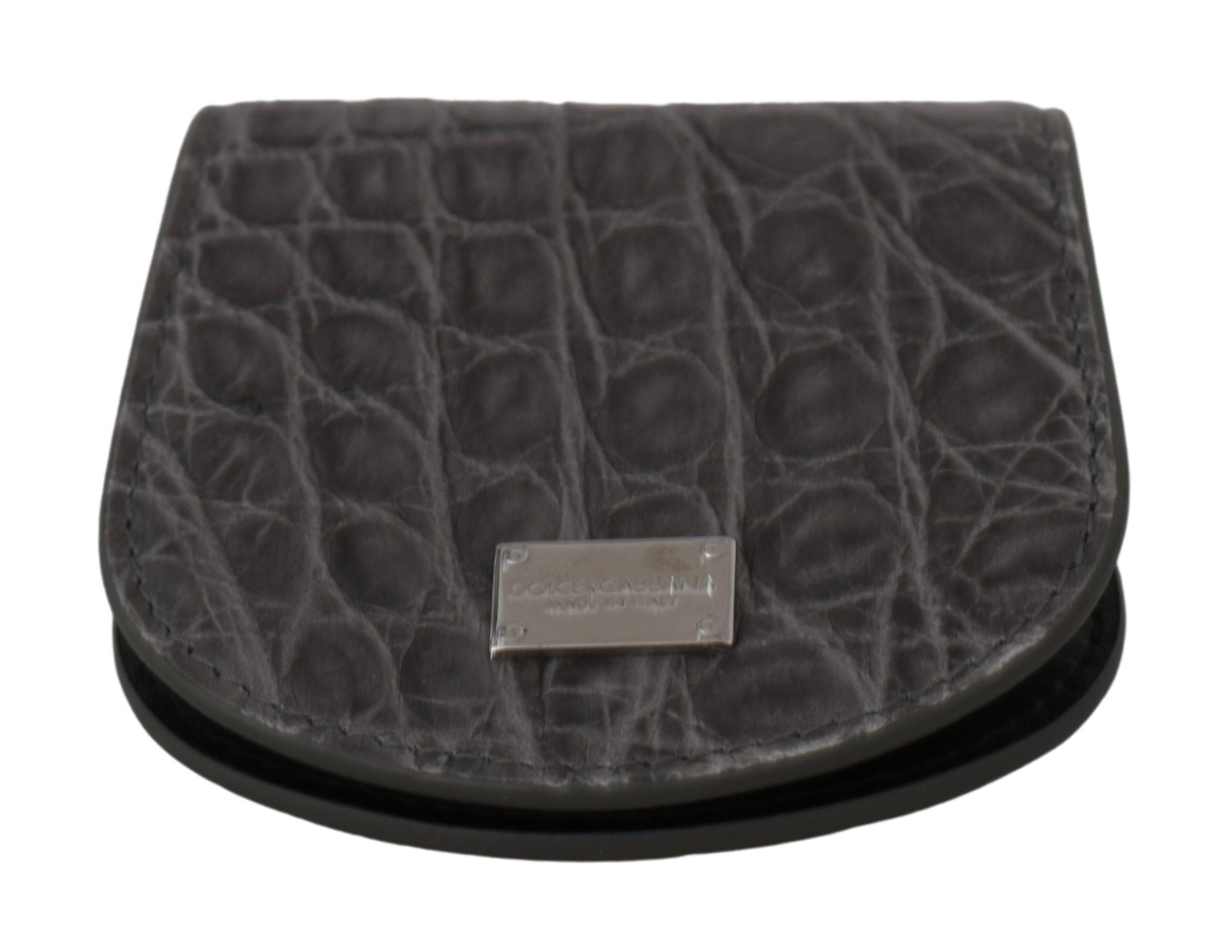 Dolce & Gabbana Exotic Gray Leather Condom Case Wallet - KALAJ