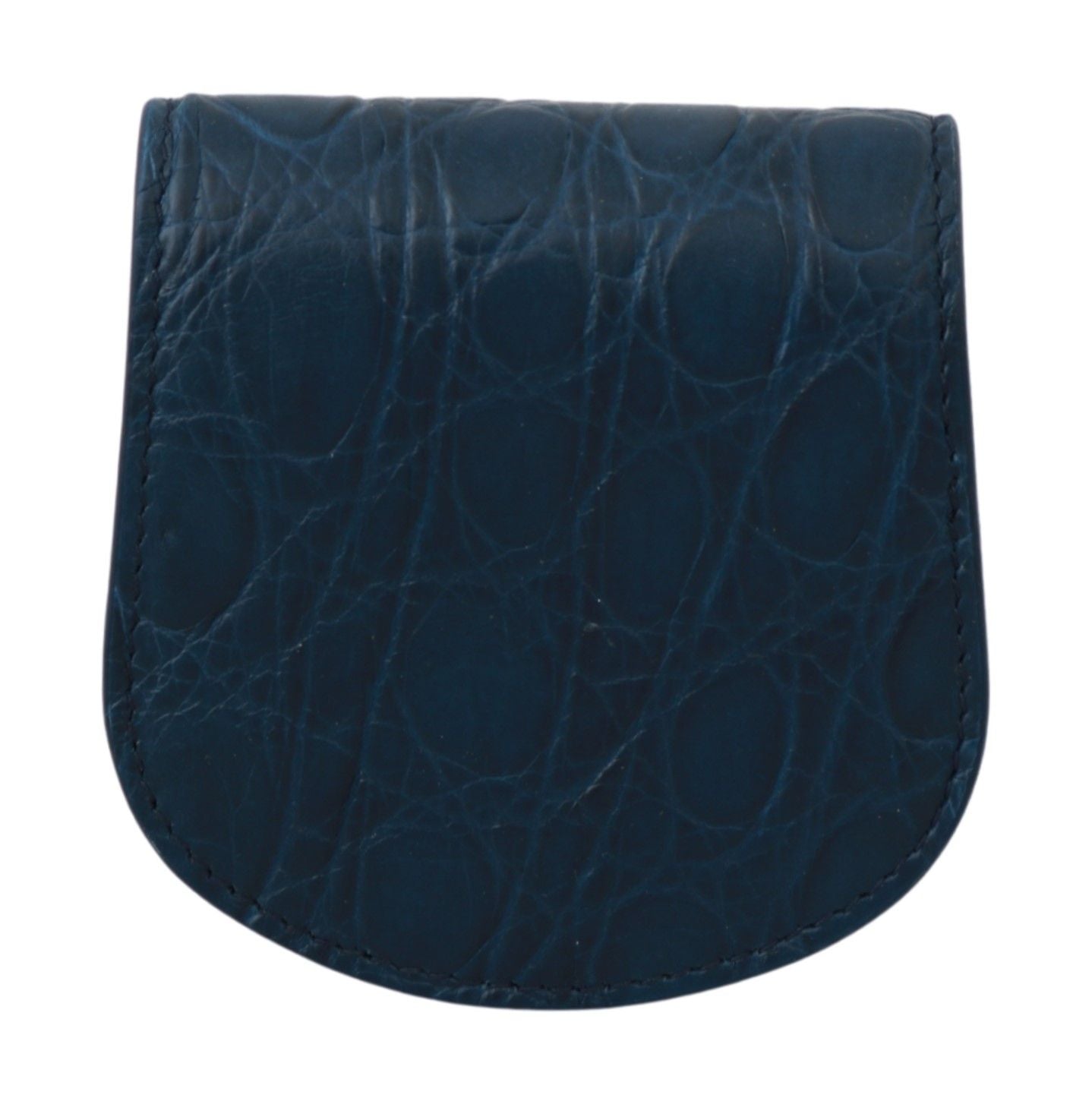 Dolce & Gabbana Sleek Blue Caimano Condom Case Wallet - KALAJ