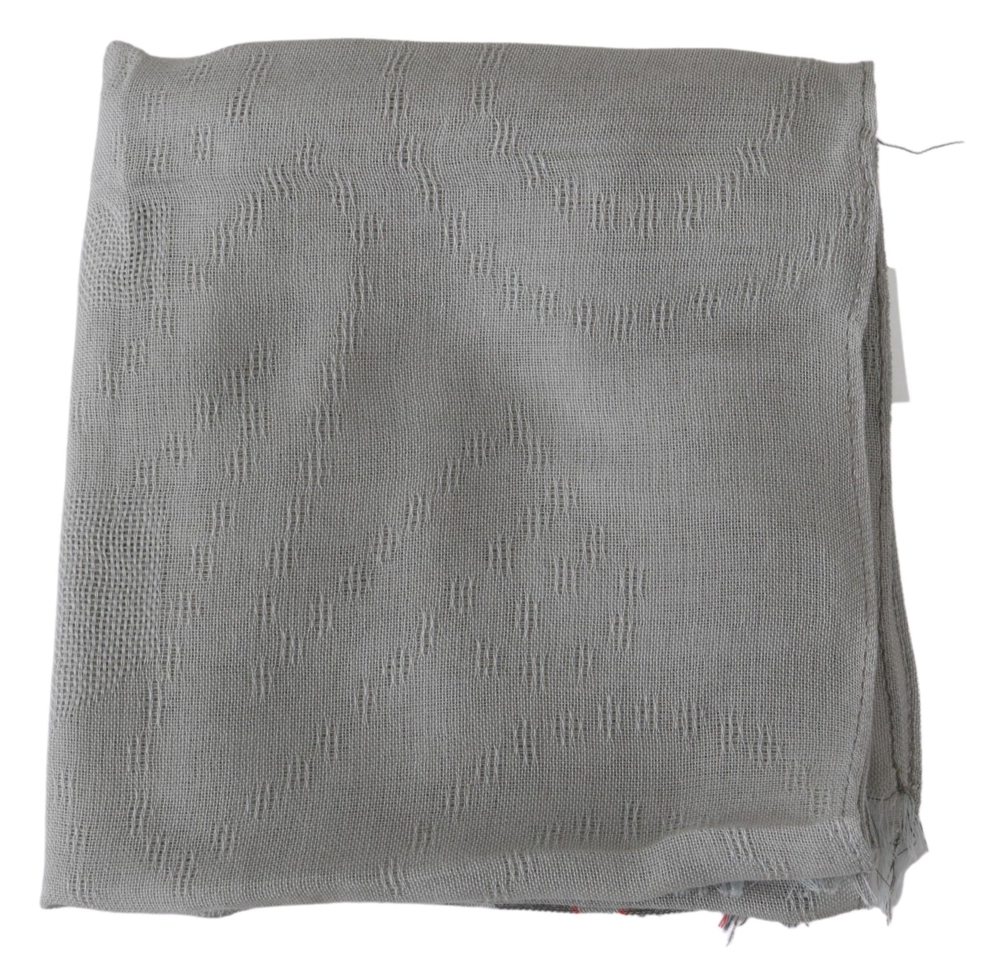 Costume National Elegant Gray Cotton Men's Scarf - KALAJ